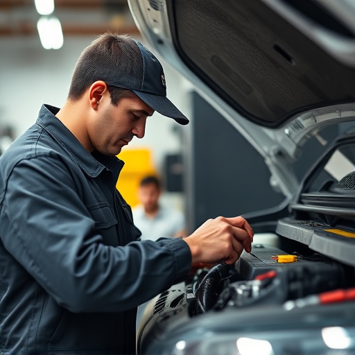 auto technician working