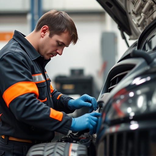 auto technician working