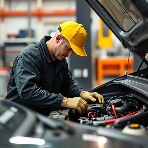 auto technician working