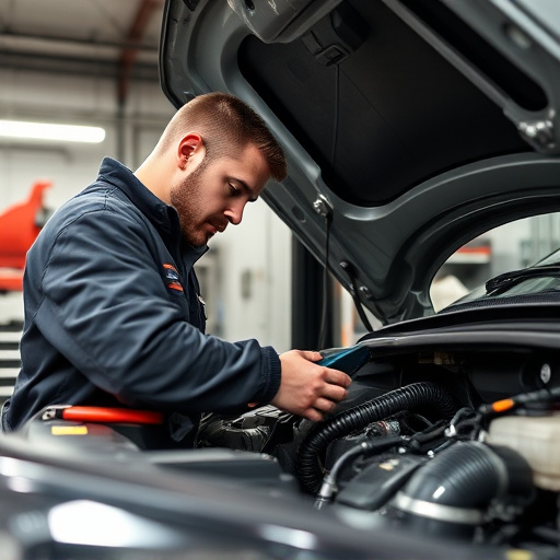 auto technician working