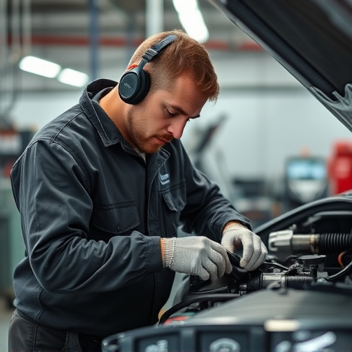 auto technician working