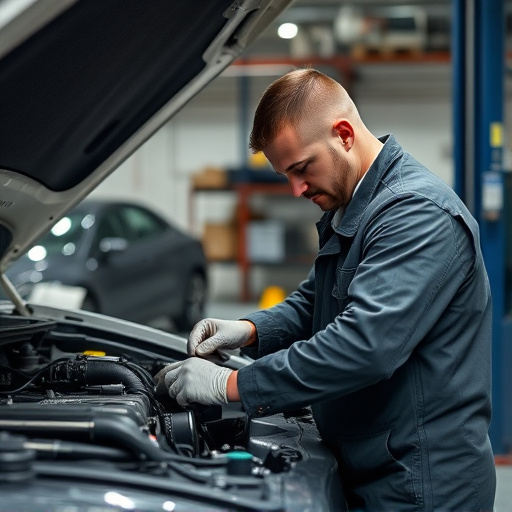 auto technician working