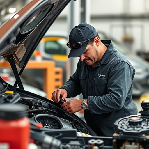 auto technician working