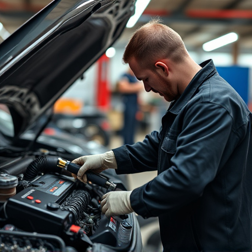 auto technician working