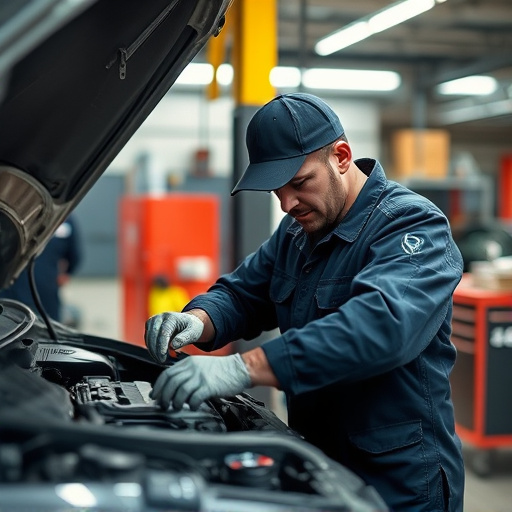 auto technician working