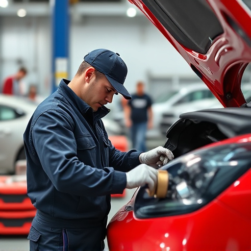 auto technician working