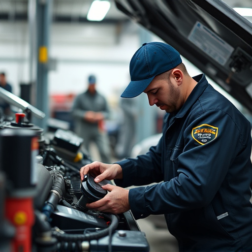 auto technician working