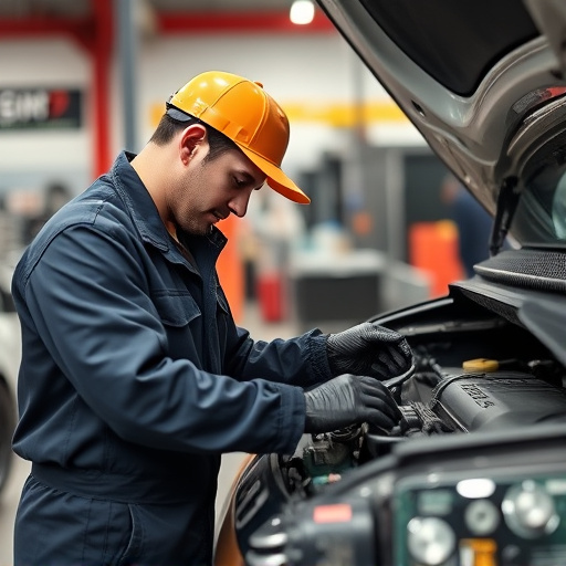 auto technician working