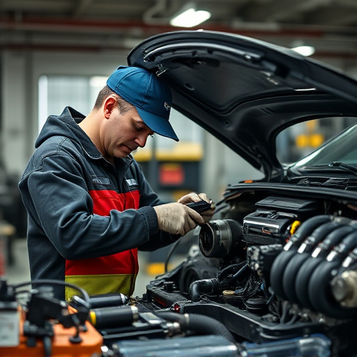 auto technician working