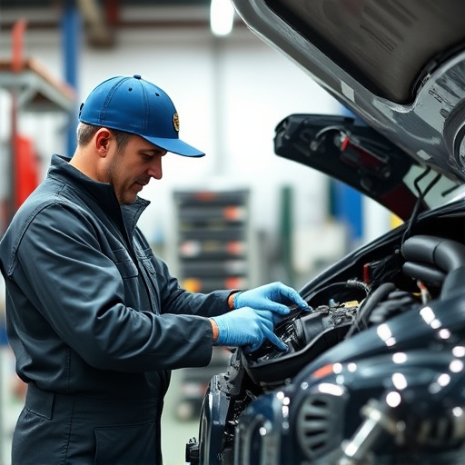 auto technician working