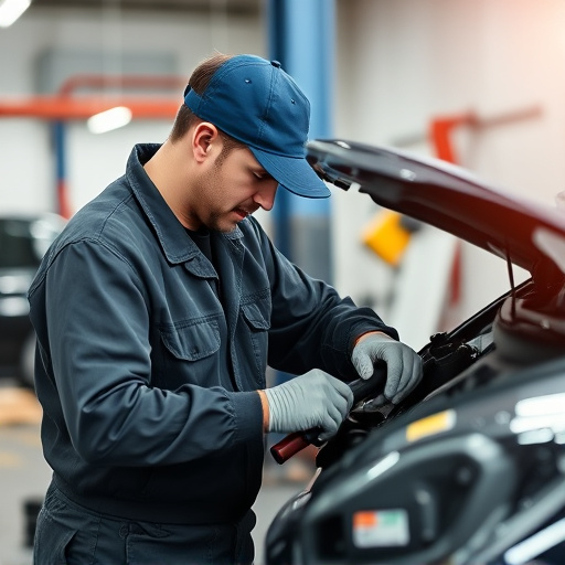 auto technician working