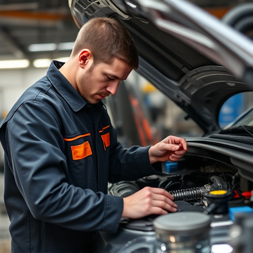 auto technician working