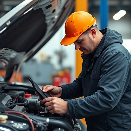 auto technician working