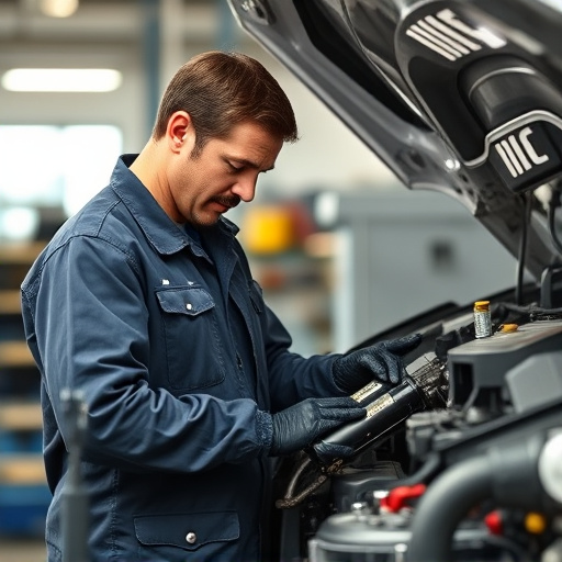 auto technician working