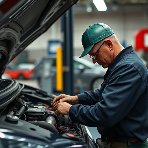 auto technician working