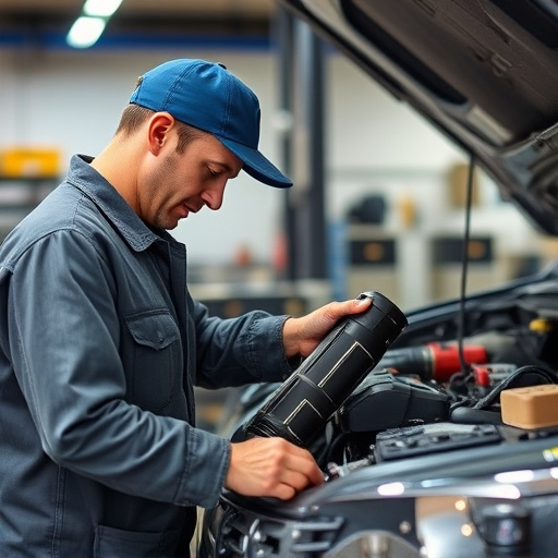 auto technician working