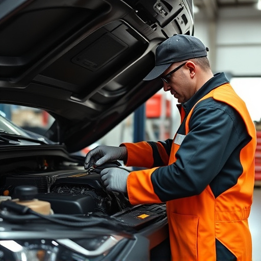 auto technician working