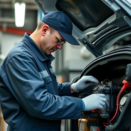 auto technician working