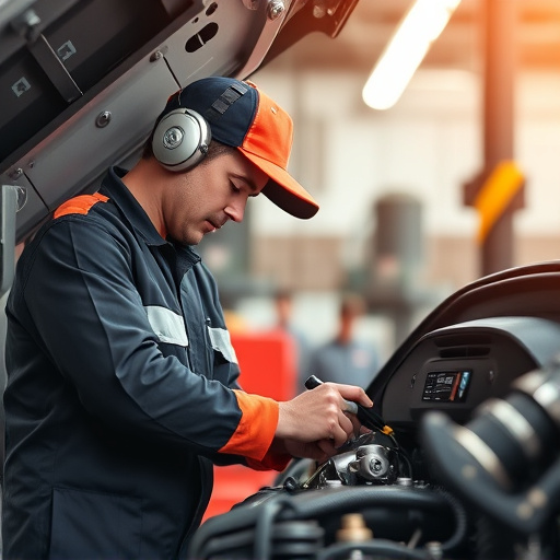 auto technician working