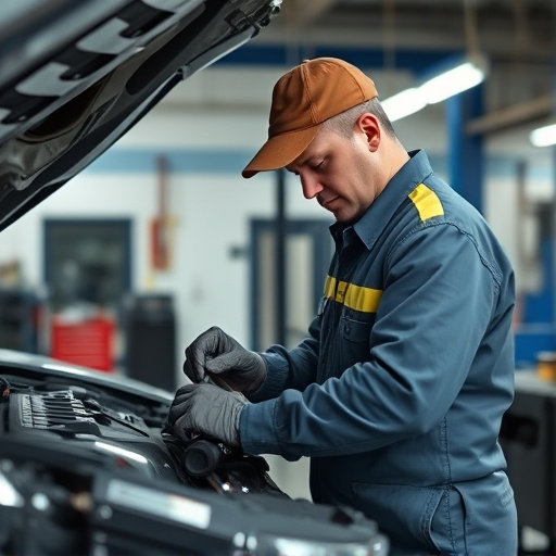 auto technician working