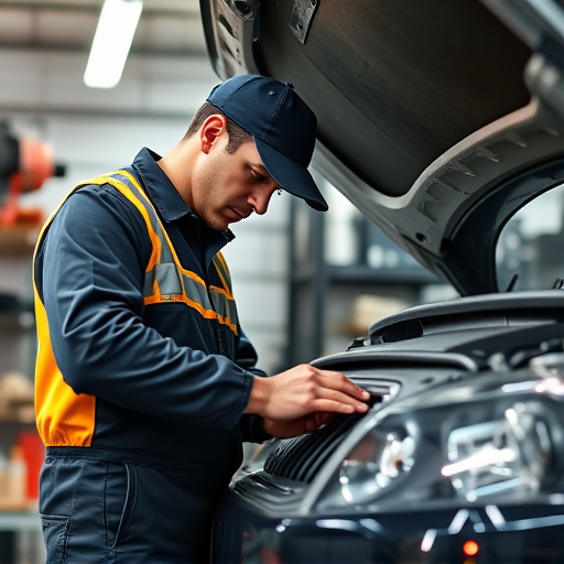 auto technician working