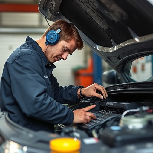 auto technician working