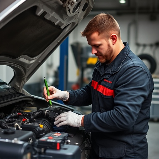 auto technician working