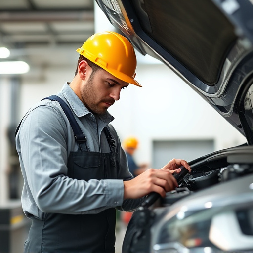 auto technician working