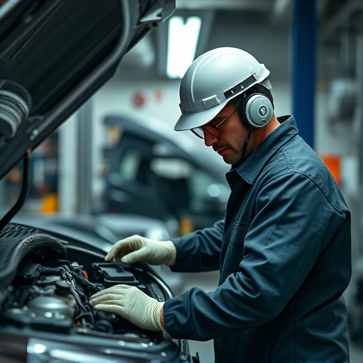 auto technician working