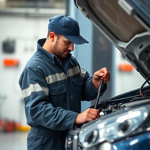auto technician working