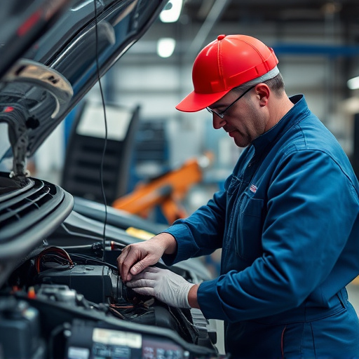 auto technician working