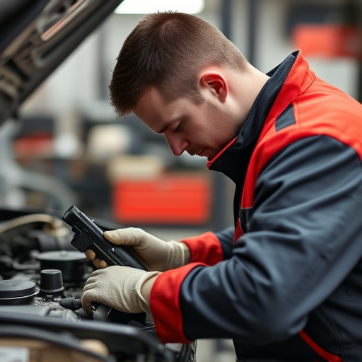 auto technician working