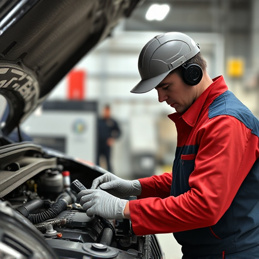 auto technician working