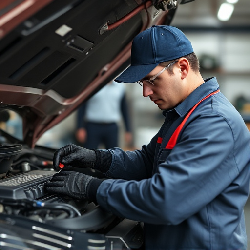 auto technician working