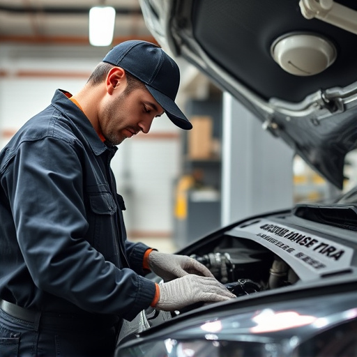 auto technician working