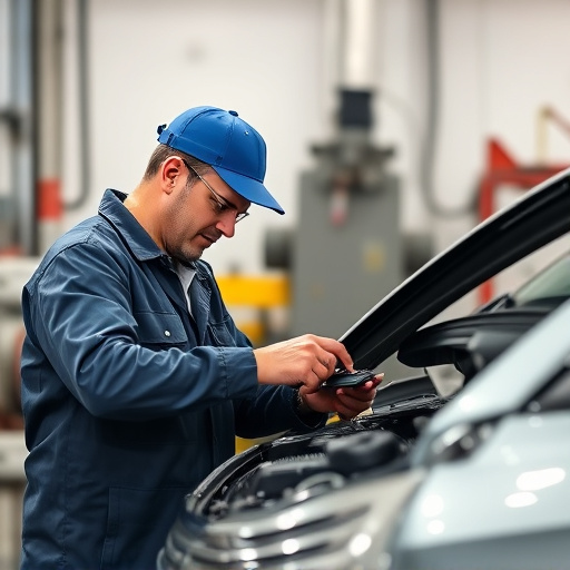 auto technician working