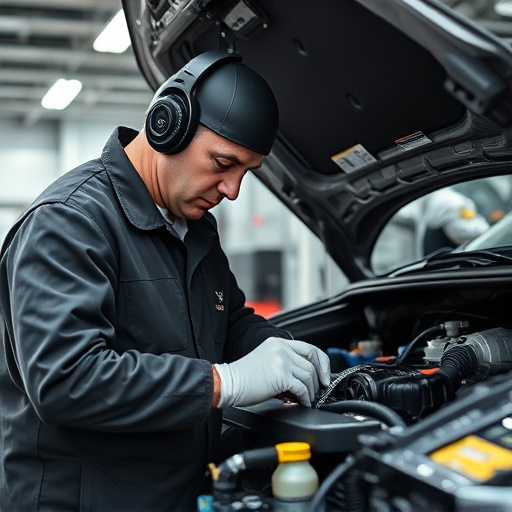 auto technician working