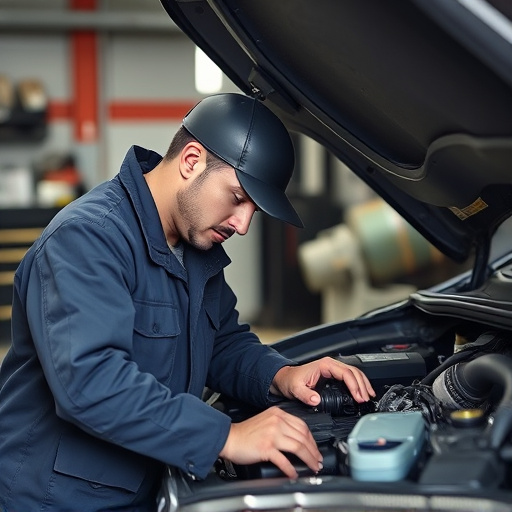 auto technician working