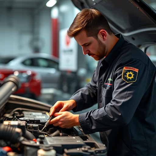 auto technician working