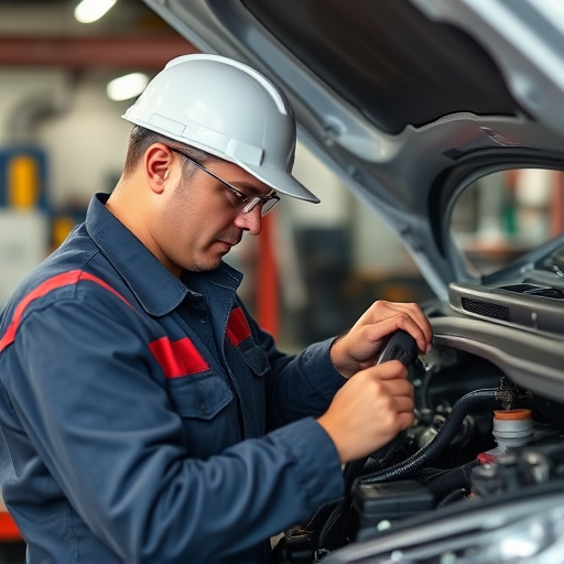 auto technician working