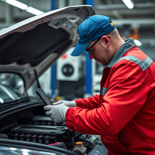 auto technician working