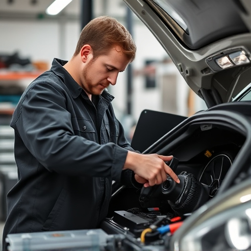 auto technician working