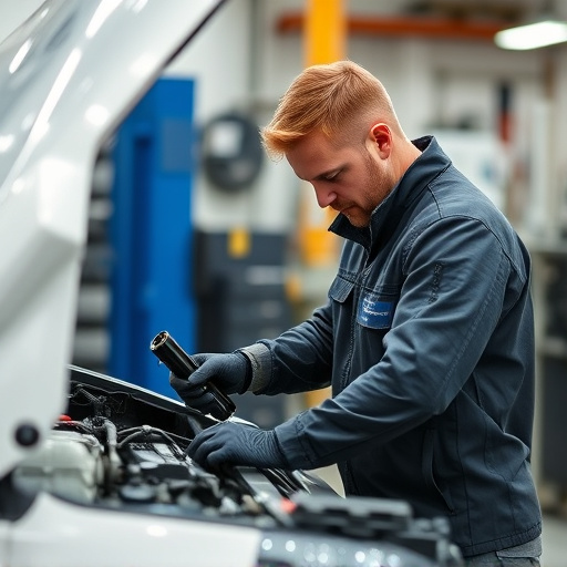 auto technician working