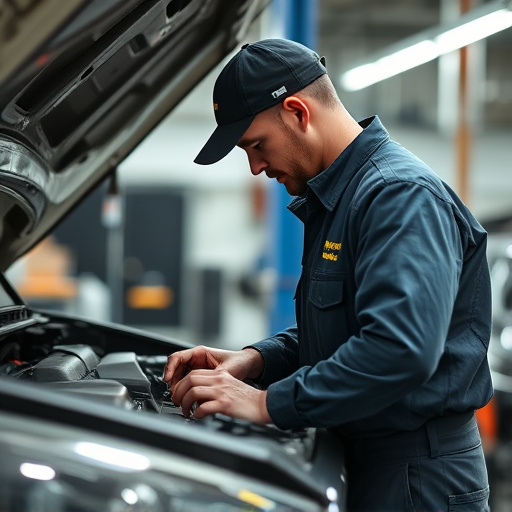 auto technician working