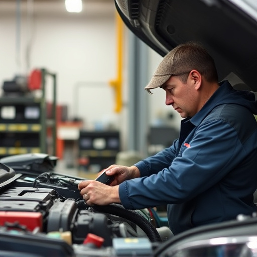 auto technician working