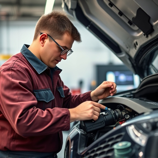 auto technician working