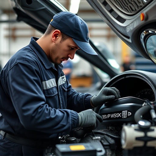 auto technician working