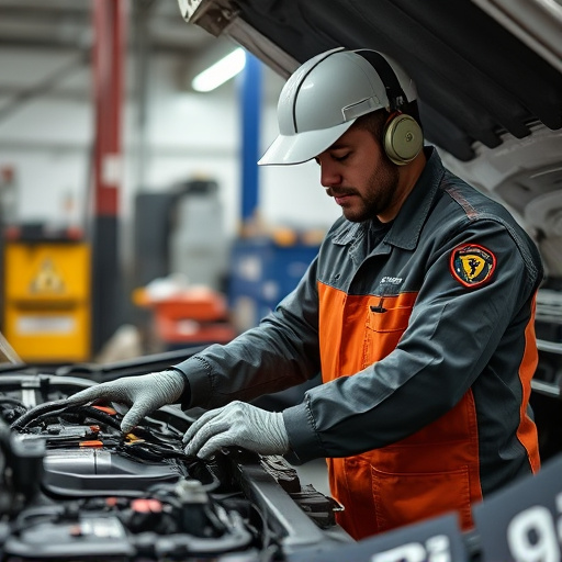 auto technician working