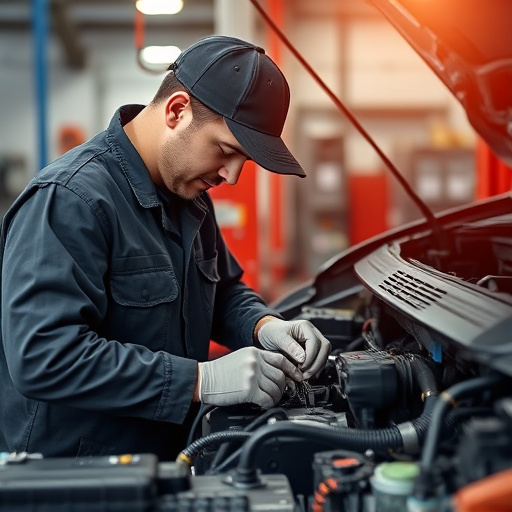 auto technician working