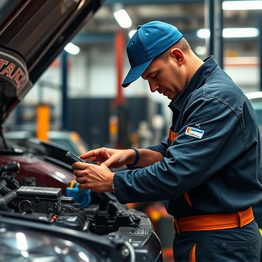auto technician working